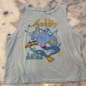 Aladdin Genie Graphic Kids Tank Top - Light Blue